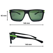 Okulary przeciwsłoneczne z polaryzacją zielone nerdy - PolarZONE 995-11 - obrazek 7