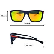 Okulary przeciwsłoneczne z polaryzacją czerwone lustrzanki nerdy - PolarZONE 996-8 - obrazek 7