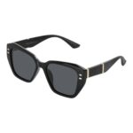 Okulary przeciwsłoneczne damskie z polaryzacją czarne muchy