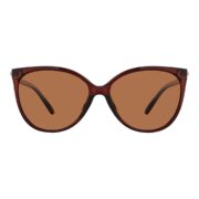 Okulary przeciwsłoneczne damskie z polaryzacją brązowe kocie oczy