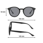 Okulary przeciwsłoneczne damskie z polaryzacją czarne lenonki - PZ-1013-1 - obrazek 5