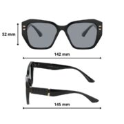 Okulary przeciwsłoneczne damskie z polaryzacją czarne muchy - PZ-1021-1 - obrazek 5