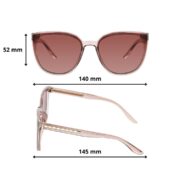 Okulary przeciwsłoneczne damskie z polaryzacją brązowe kocie oczy - PZ-901-15 - obrazek 5