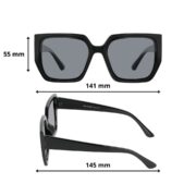 Okulary przeciwsłoneczne damskie z polaryzacją czarne muchy - PZ-927-1 - obrazek 5