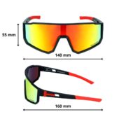 Okulary rowerowe do biegania przeciwsłoneczne polaryzacyjne sportowe - PZ-465-8 - obrazek 4