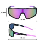 Okulary rowerowe do biegania przeciwsłoneczne polaryzacyjne sportowe - PZ-466-7 - obrazek 5