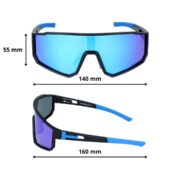 Okulary rowerowe do biegania przeciwsłoneczne polaryzacyjne sportowe - PZ-465-10 - obrazek 4