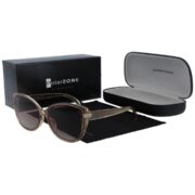 Okulary przeciwsłoneczne damskie z polaryzacją brązowe kocie oczy - PZ-904-15 - obrazek 3