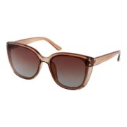 Okulary przeciwsłoneczne damskie z polaryzacją brązowe kocie oczy - PZ-922-15