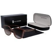 Okulary przeciwsłoneczne damskie z polaryzacją brązowe kocie oczy - PZ-922-15 - obrazek 3