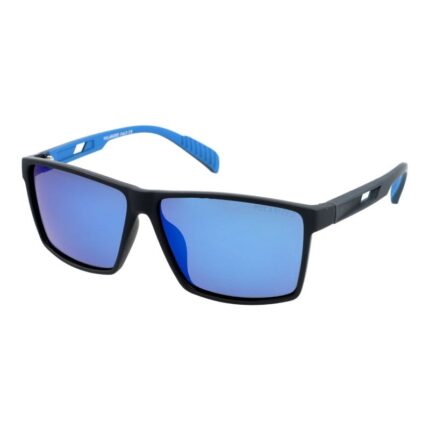 Okulary przeciwsłoneczne z polaryzacją niebieskie lustrzane nerdy