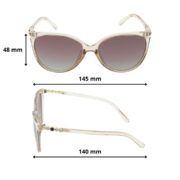 Okulary przeciwsłoneczne damskie z polaryzacją brązowe kocie oczy