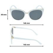 Okulary przeciwsłoneczne damskie z polaryzacją czarne kocie oczy - PZ-818-5 - obrazek 2