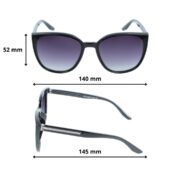 Okulary przeciwsłoneczne damskie z polaryzacją czarne kocie oczy - PZ-901-1 - obrazek 5