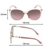 Okulary przeciwsłoneczne damskie z polaryzacją brązowe nerdy - PZ-977-6 - obrazek 4