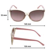 Okulary przeciwsłoneczne damskie z polaryzacją brązowe kocie oczy - PZ-978-6 - obrazek 4