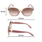Okulary przeciwsłoneczne damskie z polaryzacją brązowe kocie oczy - PZ-985-6 - obrazek 5