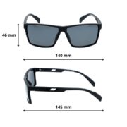 Okulary przeciwsłoneczne z polaryzacją czarne nerdy - PZ-989-1M - obrazek 4