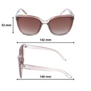 Okulary przeciwsłoneczne damskie z polaryzacją brązowe kocie oczy - PZ-922-15 - obrazek 5