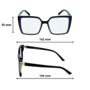 Okulary do komputera z filtrem światła niebieskiego zerówki damskie - PZ-1024K-1 - obrazek 4