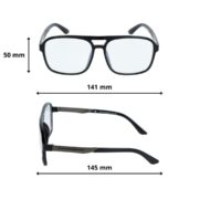 Okulary do komputera z filtrem światła niebieskiego zerówki męskie - PZ-1102K-1 - obrazek 4