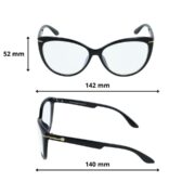 Okulary do komputera z filtrem światła niebieskiego zerówki damskie - PZ-560K-1 - obrazek 4