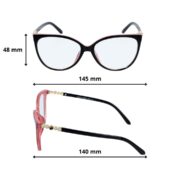 Okulary do komputera z filtrem światła niebieskiego zerówki damskie - PZ-720K-6 - obrazek 4