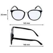 Okulary do komputera z filtrem światła niebieskiego zerówki damskie - PZ-727K-1 - obrazek 4