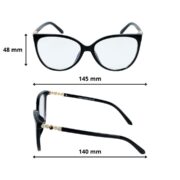 Okulary do komputera z filtrem światła niebieskiego zerówki damskie - PZ-828K-1 - obrazek 4