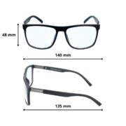 Okulary do komputera z filtrem światła niebieskiego zerówki - PZ-881K-1M - obrazek 4