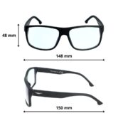 Okulary do komputera z filtrem światła niebieskiego zerówki męskie - PZ-933K-1M - obrazek 4