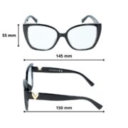 Okulary do komputera z filtrem światła niebieskiego zerówki damskie - PZ-985K-1 - obrazek 4