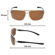 Okulary przeciwsłoneczne męskie z polaryzacją brązowe - PolarZONE 14-2 - obrazek 4