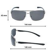 Okulary przeciwsłoneczne męskie z polaryzacją czarne - PolarZONE 14-4 - obrazek 4