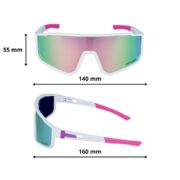 Okulary rowerowe do biegania przeciwsłoneczne polaryzacyjne sportowe - PZ-468-6 - obrazek 4