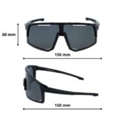 Okulary rowerowe do biegania sportowe przeciwsłoneczne z polaryzacją czarne - PZ 470-1 - obrazek 4