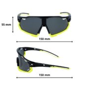Okulary rowerowe do biegania sportowe przeciwsłoneczne z polaryzacją czarne - PZ 473-12 - obrazek 4
