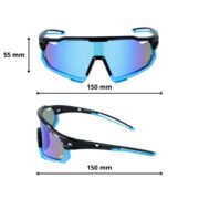 Okulary rowerowe do biegania przeciwsłoneczne polaryzacyjne sportowe - PZ-474-10 - obrazek 4