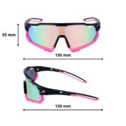 Okulary rowerowe do biegania przeciwsłoneczne polaryzacyjne sportowe - PZ-474-6 - obrazek 4