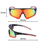 Okulary rowerowe do biegania przeciwsłoneczne polaryzacyjne sportowe - PZ-474-8 - obrazek 4