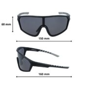 Okulary rowerowe do biegania sportowe przeciwsłoneczne z polaryzacją czarne - PZ 475-1 - obrazek 4