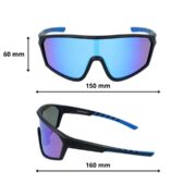 Okulary rowerowe do biegania przeciwsłoneczne polaryzacyjne sportowe - PZ-476-10 - obrazek 4