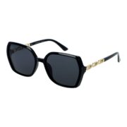 Okulary przeciwsłoneczne damskie z polaryzacją czarne muchy - PZ 1028-1