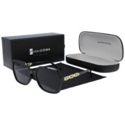 Okulary przeciwsłoneczne damskie z polaryzacją czarne muchy - PZ 1028-1 - obrazek 5