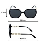 Okulary przeciwsłoneczne damskie z polaryzacją czarne muchy - PZ 1028-1 - obrazek 6