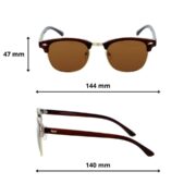 Okulary przeciwsłoneczne z polaryzacją brązowe lenonki - PZ 129-2 - obrazek 5