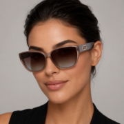 Okulary przeciwsłoneczne damskie z polaryzacją kocie brązowe - PZ 1049-15 - obrazek 2