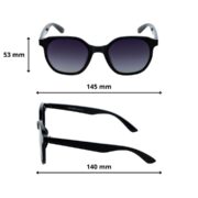 Okulary przeciwsłoneczne damskie z polaryzacją czarne nerdy - PZ 1012-1 - obrazek 4