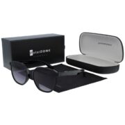 Okulary przeciwsłoneczne damskie z polaryzacją czarne nerdy - PZ 1012-1 - obrazek 3