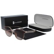 Okulary przeciwsłoneczne damskie z polaryzacją brązowe nerdy - PZ 1012-15 - obrazek 3